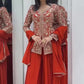 Designer Chinon Top with Sequence Embroidery Work Paired with Plazzo and Dupatta