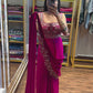 Embroidered Drape Saree Set with Handwork Jacket