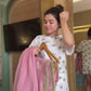 Stylish Embroidered Tabby Organza Kurta Set with Sequence Detailing