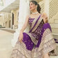 Fully Stitched Purple Faux Georgette Sharara and Dupatta Set with Thread and Sequin Embroidery