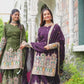 Elegant Pure Chinnon Silk Kurti Plazzo and Dupatta Set with Coding Dori and Sequence Work