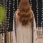 Premium Collection White Full Flair Embroidered Georgette Gown Paired with Designer Dupatta
