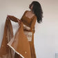 Faux Georgette Sharara Suit Featuring Dori Latkan and Sequin Detailing