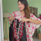 Boho-Inspired Pure Khadi Cotton Set with Sequence & Mirror Embroidery