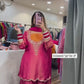 Premium Simar Silk Suit with Embroidered Full Sleeve Top and Elasticated Plazzo Pants