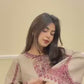 Fully Stitched Ready to Wear Faux Georgette Ensemble with Embroidery Beads and Full Sleeves