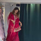 Complete Ethnic Set Including a Beautifully Embroidered Top, Flowy Sharara, and Dupatta