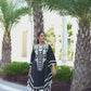 Elegant Thread Embroidered Top and Plazzo Set with Real Mirror and Latkan Accents