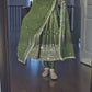 Premium Olive Green Sequence Work Chinon Silk Gown Set with Dupatta | Party Wear Suit