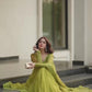 Kediya Style Shrug Set in Butterfly Net with Thread and Sequin Embroidery and Micro Cotton Blouse