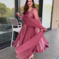 Premium Salmon Shine Organza Gown Set with Foil Embellishments and Soft Micro Cotton Plazo