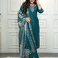 Premium Roman Silk Kurti Pent Dupatta Set